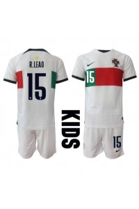 Fotbalové Dres Portugalsko Rafael Leao #15 Dětské Venkovní Oblečení MS 2022 Krátký Rukáv (+ trenýrky)